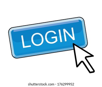login button with cursor pointer 