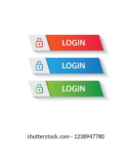 login button icon / login button for websites / applications