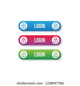 login button icon / login button for websites / applications