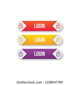 login button icon / login button for websites / applications