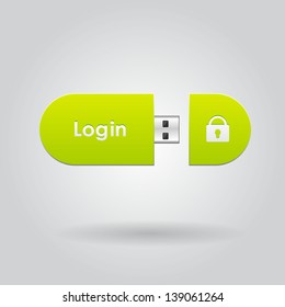 Login button for user interface