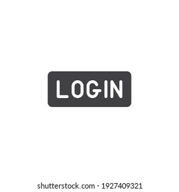 Login button vector icon. filled flat sign for mobile concept and web design. Account login glyph icon. Symbol, logo illustration. Vector graphics