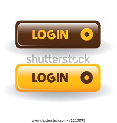 login buttons - brown and yellow