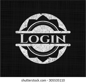 Login chalkboard emblem
