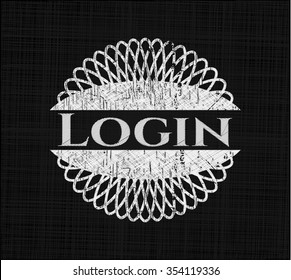 Login chalkboard emblem
