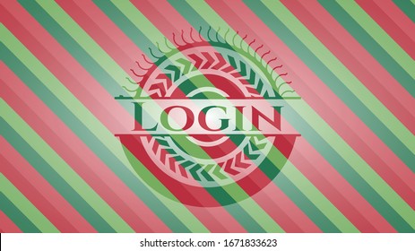 Login-Weihnachten-Badge-Hintergrund. Vektorillustration Illustration. Detaillierte Angaben.
