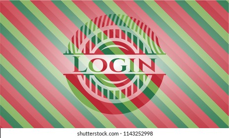 Login christmas emblem.