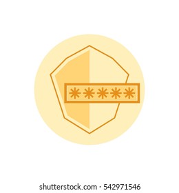 login data secure Icon Design Vector.