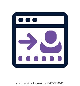 login dual tone icon. vector icon for your website, mobile, presentation, and logo design.