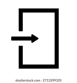 Login Eingangspfeil. Vektorsymbol der Weboberfläche