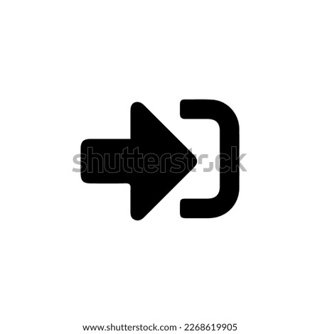 login exit arrow icon, sign out log out file share import export, simple flat design concept vector for app ads web banner button ui ux interface elements isolated [[stock_photo]] © 