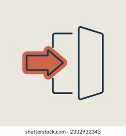 Login flat icon in trendy flat style. E-commerce sign. Graph symbol for your web site design, logo, app, UI. Vector illustration, EPS10.