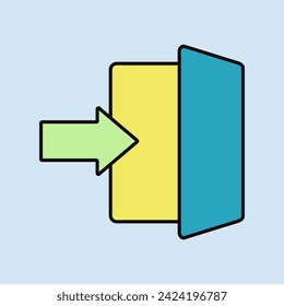 Login flat icon in trendy flat style. E-commerce sign. Graph symbol for your web site design, logo, app, UI. Vector illustration, EPS10.