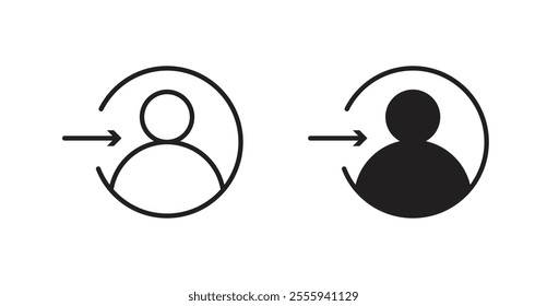 Login flat simple vector symbols illustration.