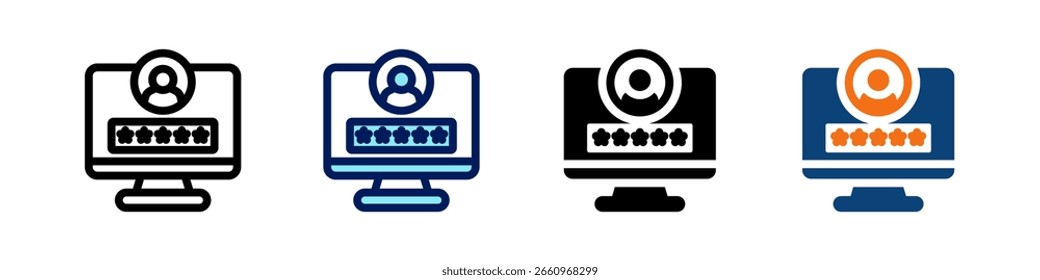 Login Formular All In One Icon Multi Styles Vectorsatz