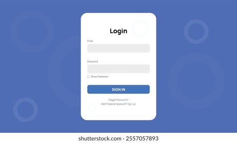 Login form landing page design, This design can be used for websites, landing pages, UI, mobile applications.