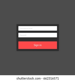 Login Form Menu Simple Line Icons Stock Vector (Royalty Free) 662316571