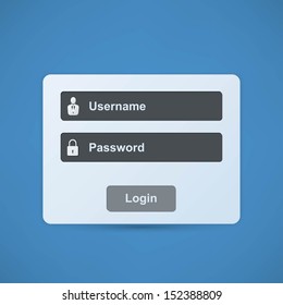Login form page on a dark blue background