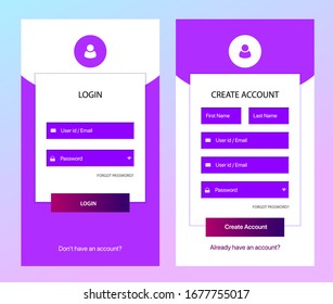 Login form page, Web log in user interface for your mobile app, UI, UX, Registration form, Mobile login screen and sign up page for the site and mobile application, Sign In page, .Website log in