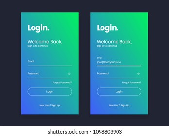 Login Form Page Website Ui Vector Stock Vector (Royalty Free) 1098803903