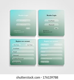 Login form page,vector illustration