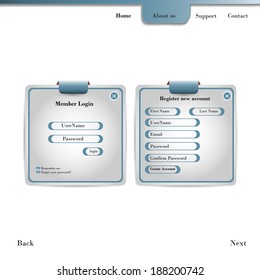Login form page,vector illustration