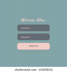 login form retro style