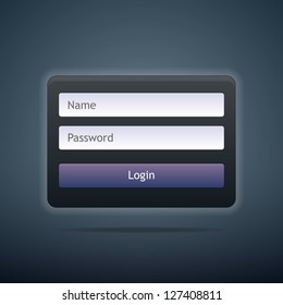 Login form. Vector illustration.