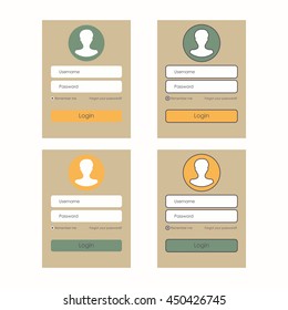 Login form. Vector illustration