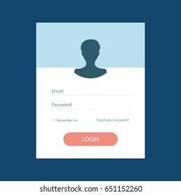 Login form. Vector illustration
