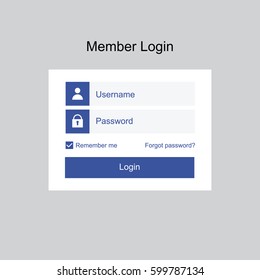 Login form for web and mobile applications