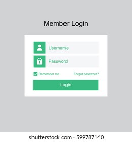 Login form for web and mobile applications