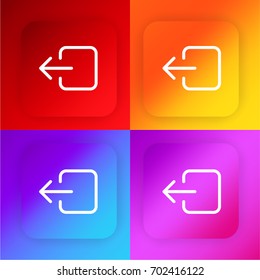 Login four color gradient app icon set