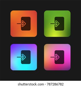 Login four color gradient app icon design