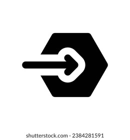 login glyph icon logo for website, application, printing, document, poster design, etc, Suitable for web Design,Logo,App