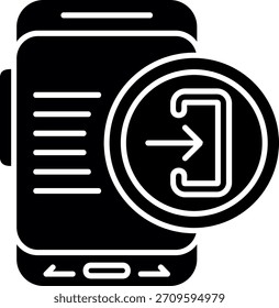 Login Glyph Style Icon Design
