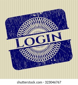 Login grunge seal