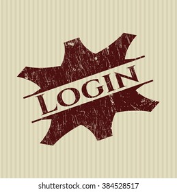 Login grunge seal