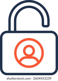 Login Icon Color Line Vector Illustration