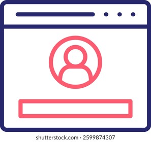 Login Icon Color Vector Illustration