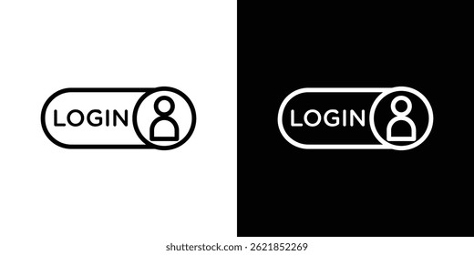 Login icon concept stroke on white background