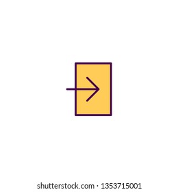 Login icon design. Essential icon vector illustration