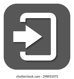 The login icon. Entry and input, authorization symbol. Flat Vector illustration. Button