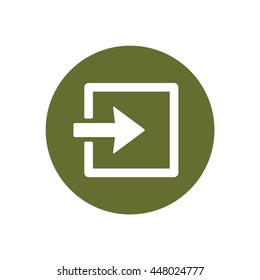 Login   icon. Flat design.