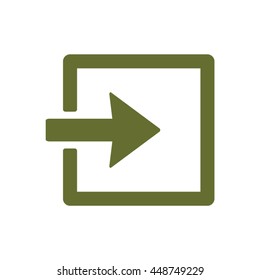 Login   icon. Flat design.