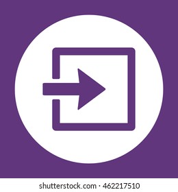 Login   icon. Flat design.