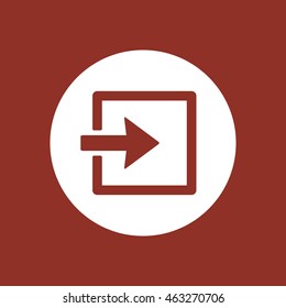Login   icon. Flat design.