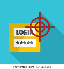 Login icon. Flat illustration of login vector icon for web