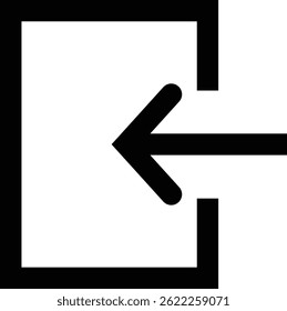 Login icon flat line. Open and close, sign in app account vector symbol for apps or web arrow and door icon exit and entry icon