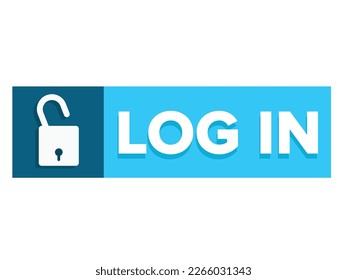 Login icon in flat style. vector illustration on isolated white background. business concept.